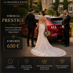 Chauffeur Privé Mariage pour 6 H