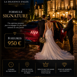 Chauffeur Privé Mariage pour 8 H